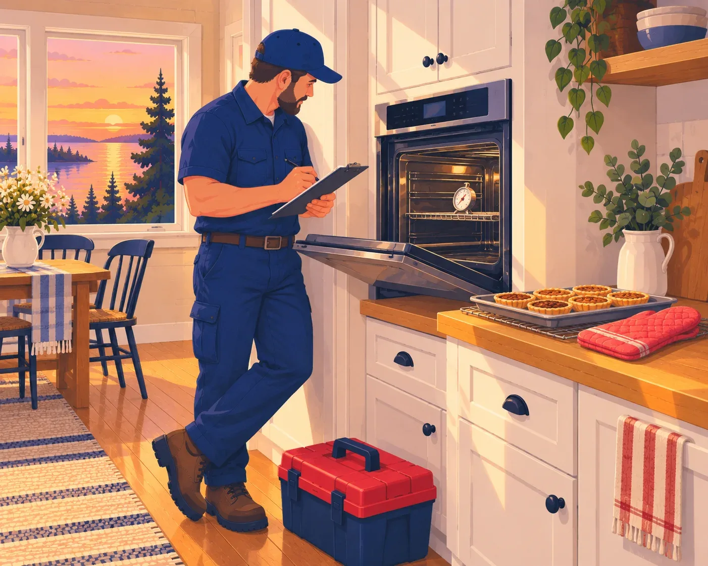 Oven repair in a Tay, Ontario kitchen